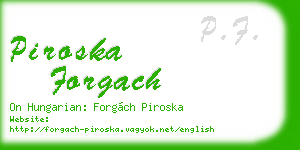 piroska forgach business card